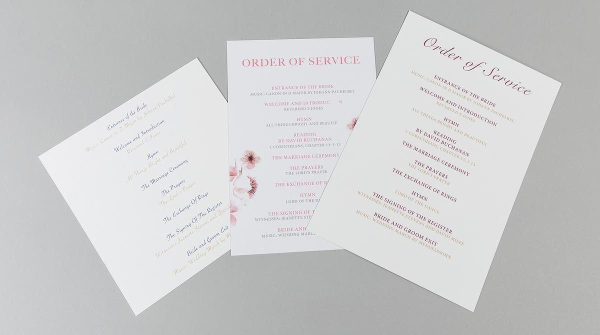 Flat Order of Service